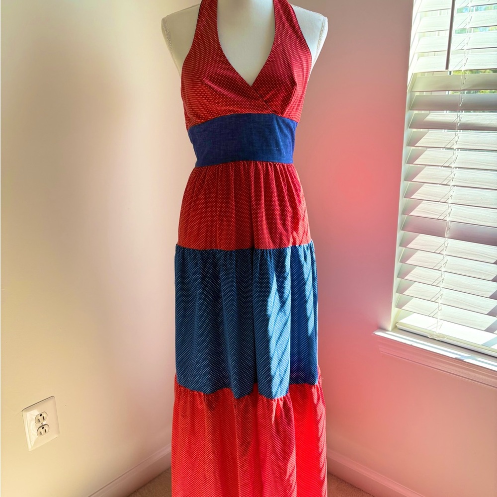 VINTAGE Women’s Halter Maxi Dress